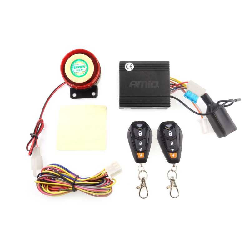 Motorcycle alarm with remote controls