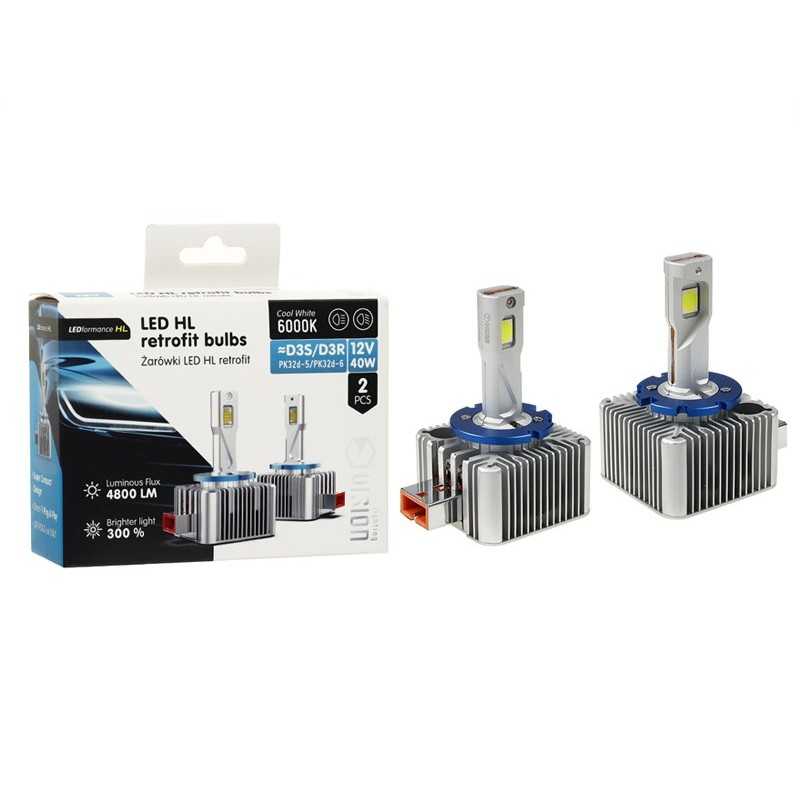 2pcs LED D3S/D3R 12V 40W 4800LM VISION 2pcs LED D3S/D3R 12V 40W 4800LM VISION