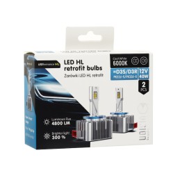 2pcs LED D3S/D3R 12V 40W 4800LM VISION 2pcs LED D3S/D3R 12V 40W 4800LM VISION