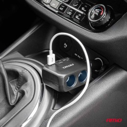 Extension socket 2x USB-A 1x USB-C 12/24V 100W