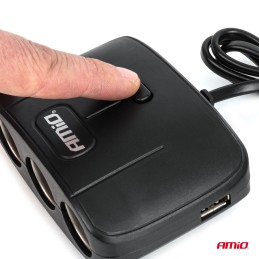 Extension socket 2x USB 12/24V 100W 70cm