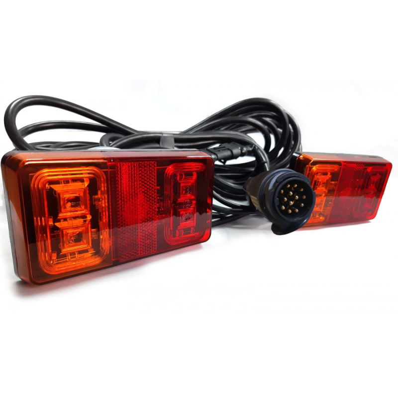 Set of rear LED lights for trucks 12V 7.5m 13P Set of rear LED lights for trucks 12V 7.5m 13P