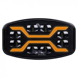 LED high beam headlight 8500 lm 12-24V homologation 24.5cm + position light + predator