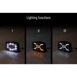 LED high beam headlight 8500 lm 12-24V homologation 24.5cm + position light + predator