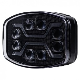 LED high beam headlight 8500 lm 12-24V homologation 24.5cm + position light + predator