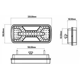 LED rear combined light + fog light 12/24V L/R cable