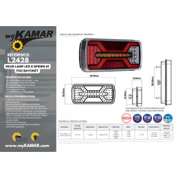 LED rear combined light + fog light 12/24V L/R bayonet 5pin LED rear combined light + fog light 12/24V L/R bayonet 5pin