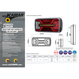 LED rear combined light + reversing light 12/24V L/R bayonet 5pin LED rear combined light + reversing light 12/24V L/R bayonet 5pin