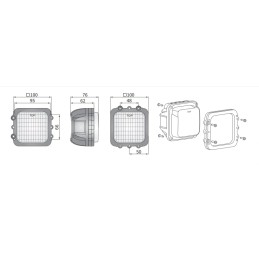 Work light LED9B built-in 12/24V Valtra