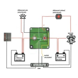 relay automatic for charging the second battery 12V/140A