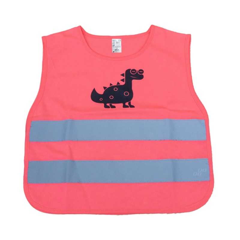 Children's reflective vest pink DINOSAUR Children's reflective vest pink DINOSAUR