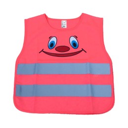 Children&#39;s high-visibility vest pink SMILE