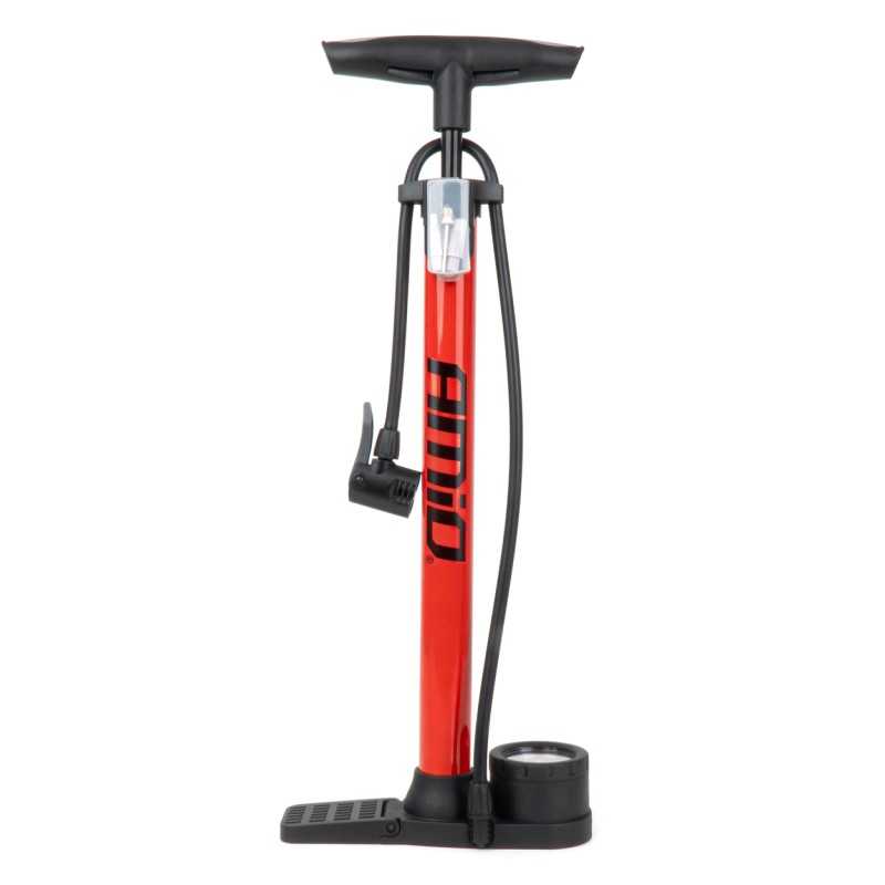 Hand metal pump with pressure gauge