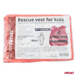 Children&#39;s reflective vest pink DINOSAUR