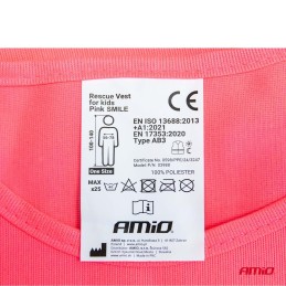 Children&#39;s high-visibility vest pink SMILE