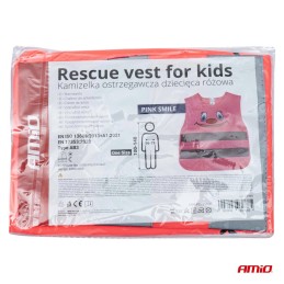 Children&#39;s high-visibility vest pink SMILE