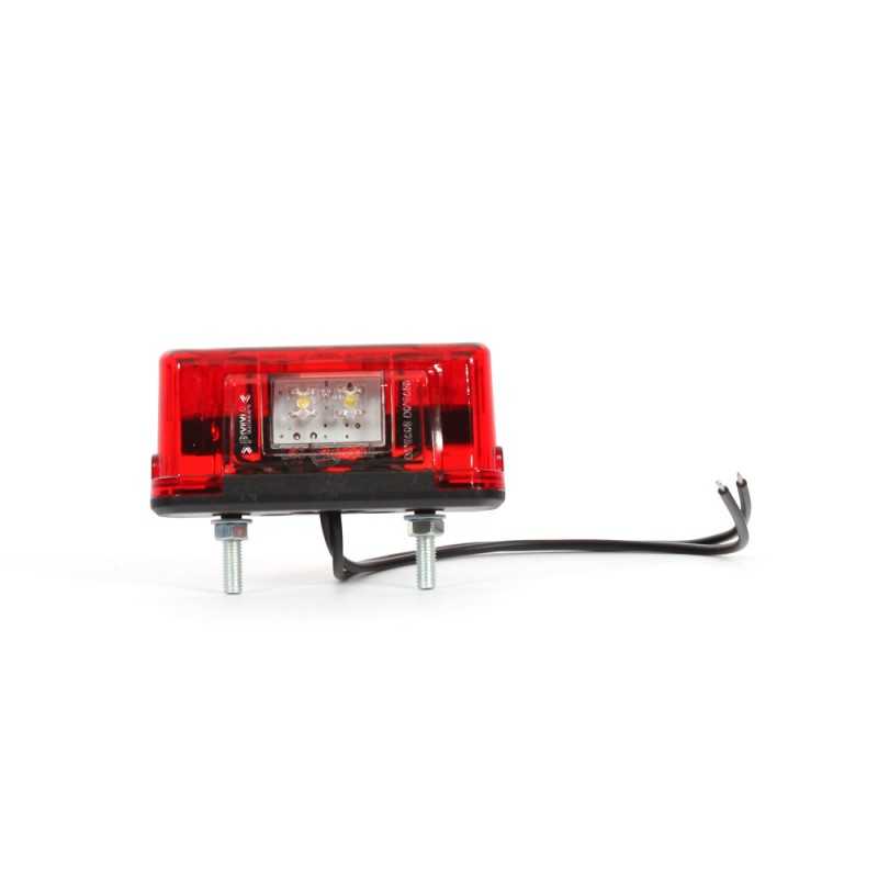 license plate light LED 12+24V red