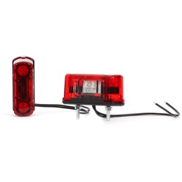 license plate light LED 12+24V red