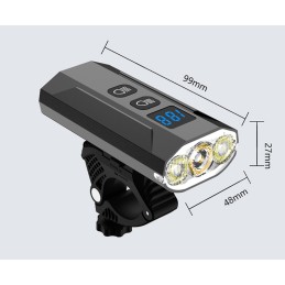 Bicycle lights, front + rear, power bank