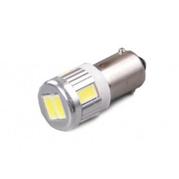 LED bulb 12V BA9s clear 6xSMD