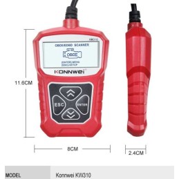 Autodiagnosis Konnwei KW310, OBD II