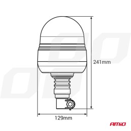 LED beacon for pole 12V-24V orange