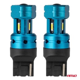 2pcs LED 12V/24V W21W clear...