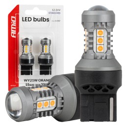 Amio 2ks LED 12V/24V WY21W...
