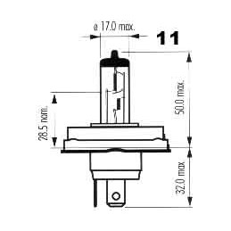 žiarovka HR2 12V 45/40W P45t NARVA