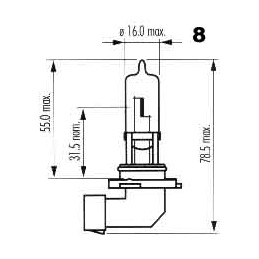 žiarovka HB3 12V 60W P20d 9005 NARVA