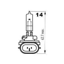 žiarovka 889 12,8V 27W PGJ13 NARVA