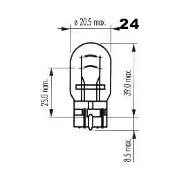 žiarovka 12V 21/5W W3x16q NARVA (7443 W21/5W)