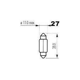 žiarovka 12V 10W SV8,5 11x28mm (31) NARVA