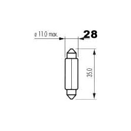 žiarovka 12V 10W SV8,5 11x35mm NARVA