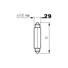 žiarovka 12V 10W SV8,5 11x41mm NARVA