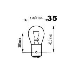 žiarovka 24V 21/5W BAY15d NARVA (P21/5W)